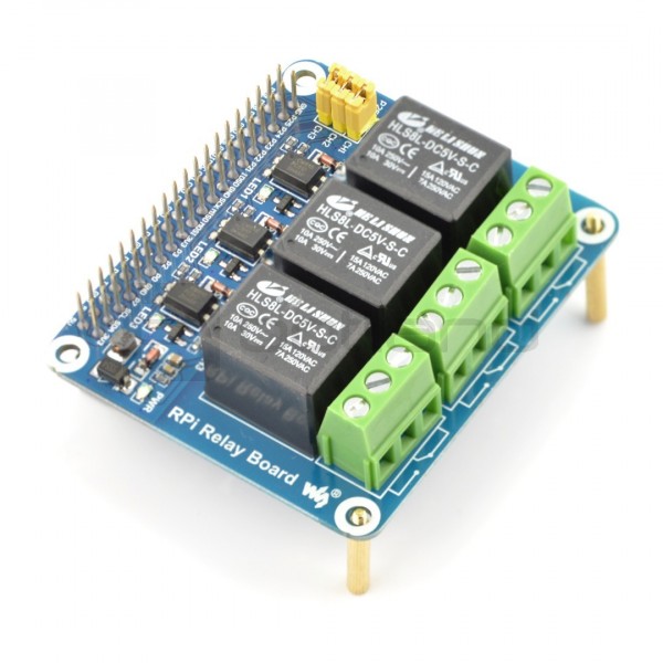 RPi Relay Board - 3 Relays - Cap For Raspberry Pi* - Electronic ...