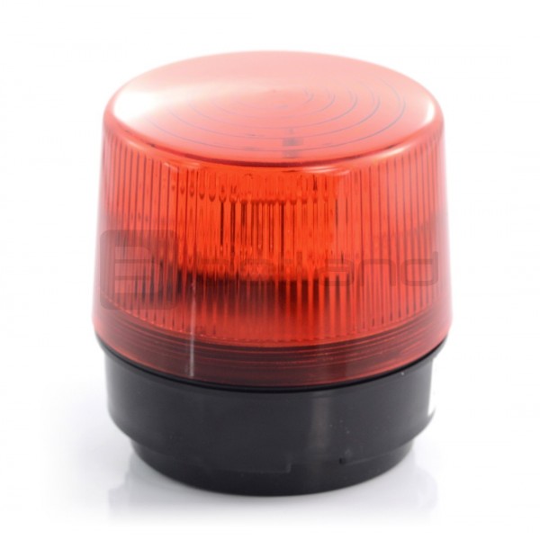 Flashing light LED 12V magnetic - red_ - Electronic components parts