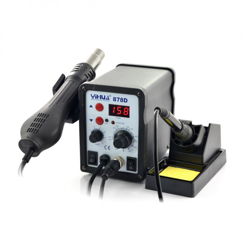 Soldering station 2in1 Yihua 878D 700W* Electronic components parts