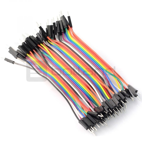 Connecting cables male-male 10cm - 40pcs - Electronic components parts