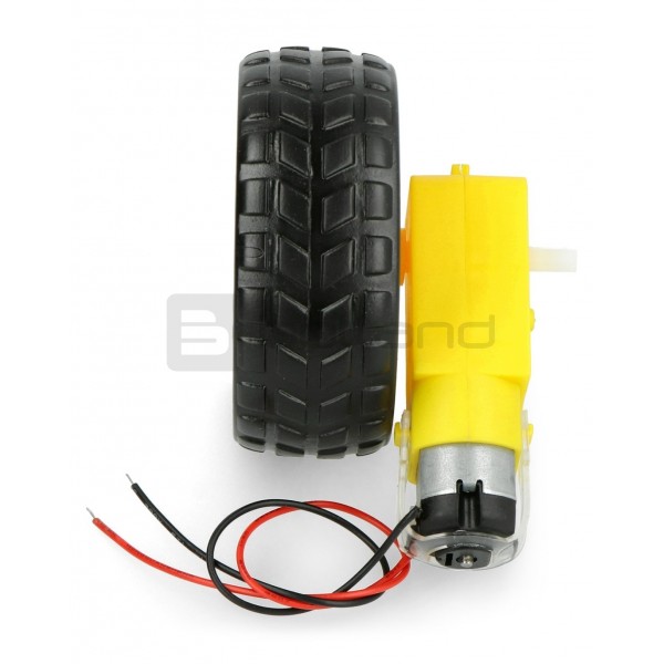 Wheel + DC Motor 65x26mm 5V with 48:1 Gear + wires - Electronic ...