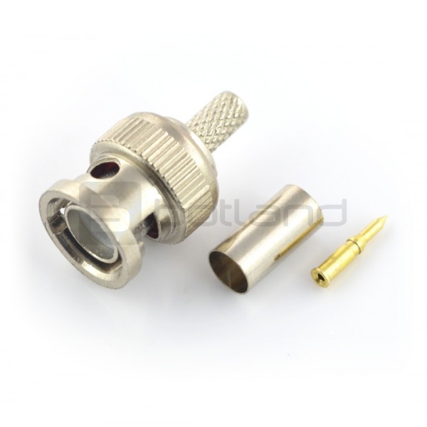 BNC connector, crimp RG58 Cu - 50Ω - Electronic components parts