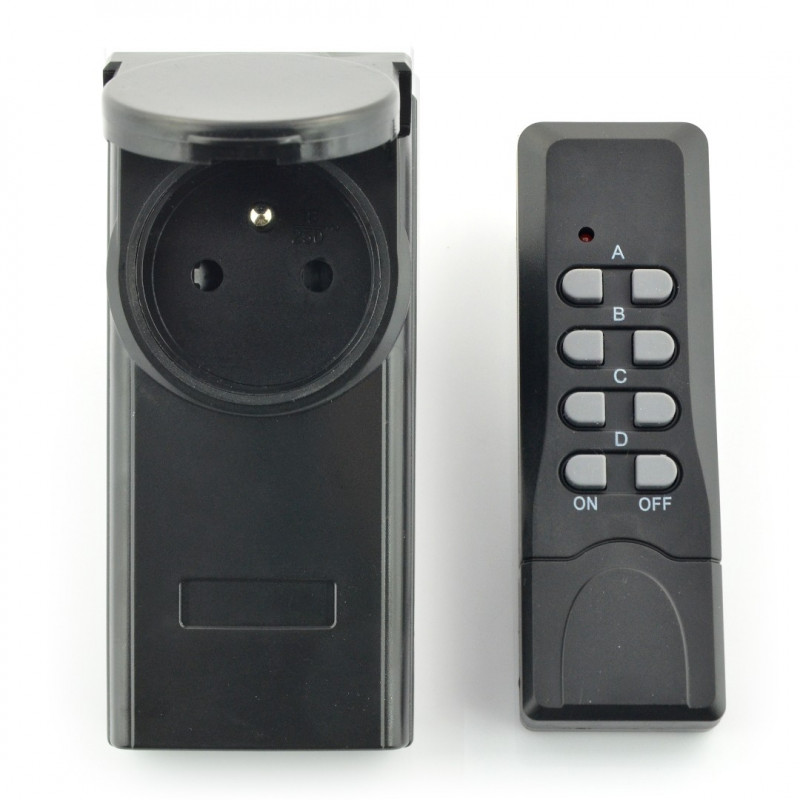 Remote control socket with flap 1000W 1 pc._ Electronic components