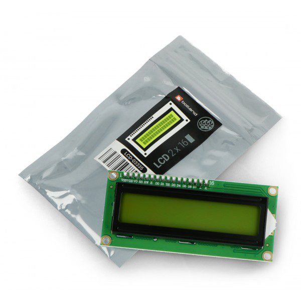 Zielony wyświetlacz LCD 16 znaków
