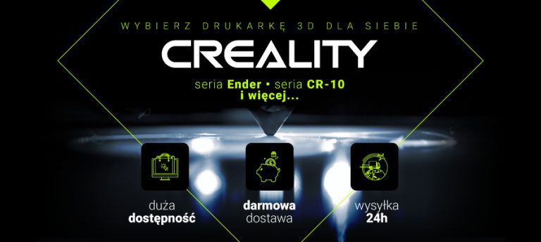 Drukarki 3D Creality - banner informacyjny