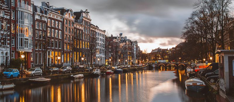 Amsterdam - widok z mostu