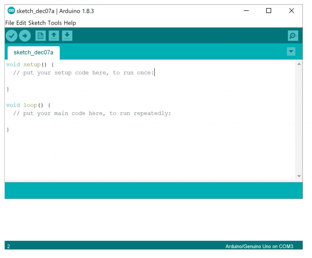 Screenshot szkicu Arduino IDE 1.8.3