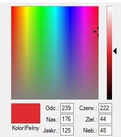 Paleta wyboru koloru RGB - MS Paint