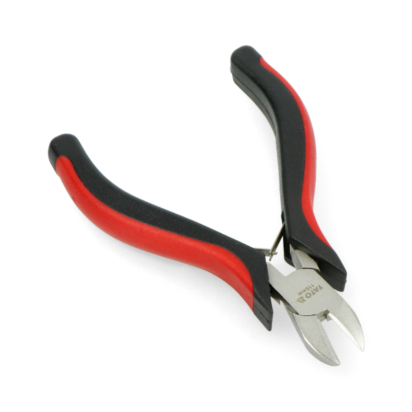 Obcinaczki boczne o długości 110 mm typu 21X, uchwyt w kolorze czerwonym