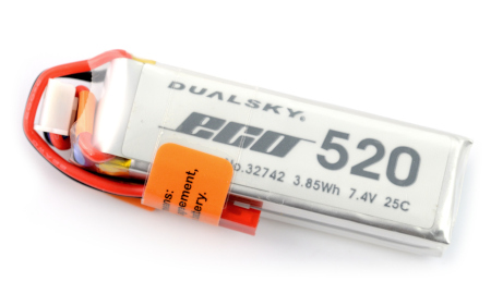Pakiet Li-Pol Dualsky 520mAh 25C 2S 7,4V