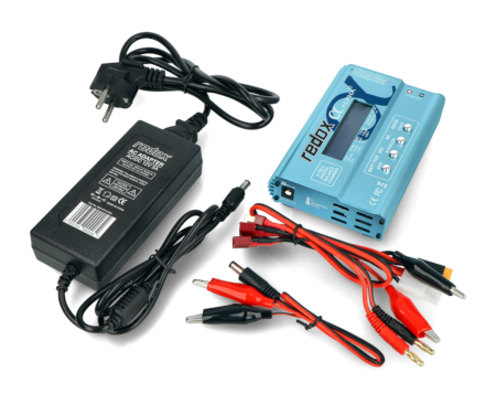 Ładowarka Li-Pol / Li-Fe / Li-Ion / Ni-CD /Ni-MH z balanserem - Redox Alpha V2 + zasilacz 230V