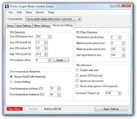 Pololu Simple High-Power 18v7 - sterownik silnika USB 30 V / 7 A - zmontowany