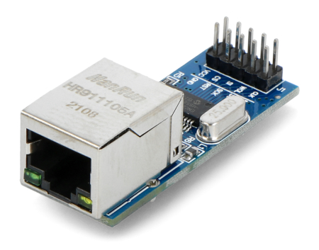 Moduł ENC28J60 podłączony z Arduino