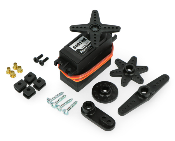Serwo PowerHD HD-6001HB - standard z akcesoriami