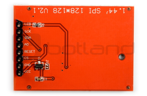 Wyświetlacz graficzny kolorowy TFT LCD 1,44'' 128x128px - SPI