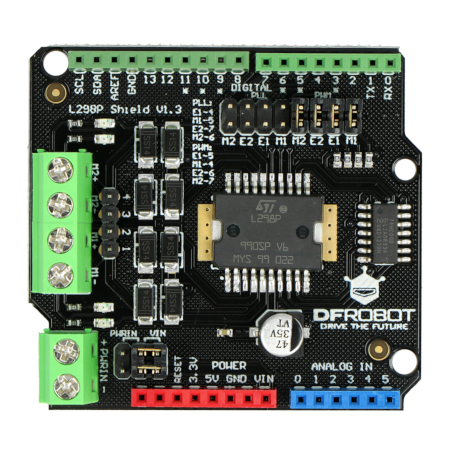 DFRobot Motor Shield L298P v1.3 - dwukanałowy sterownik silników