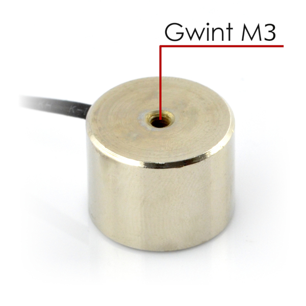 Elektromagnes trzymający z gwintem M3