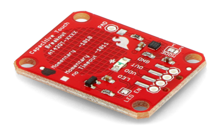 Przycisk dotykowy AT42QT1010 - moduł SparkFun SEN-12041.