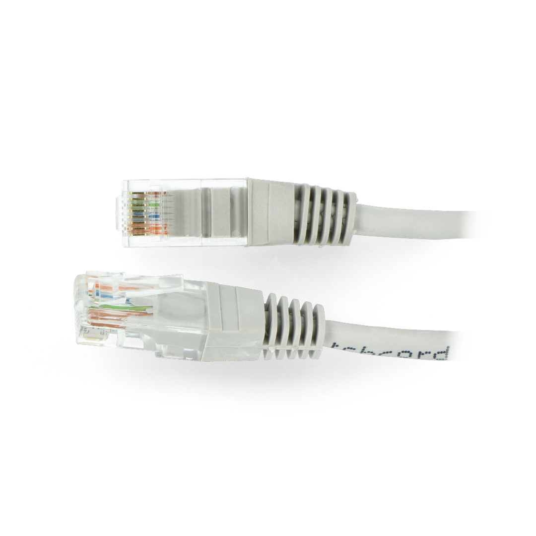 Przewód sieciowy - Ethernet Patchcord UTP 5e o długości 2 m umożliwia stworzenie połączenia z Internetem. Wysyłany w losowo