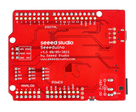 Rozkład wyprowadzeń jest zgodny z Arduino Uno