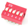 Przełącznik DIP switch 5-polowy - czerwony - 2 szt
