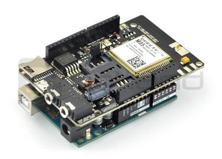 Nakładka GSM w połączeniu z płytką z Arduino Uno