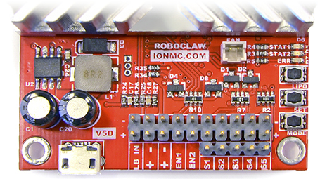 RoboClaw 2x15A USB RoboClaw 2x15A USB - dwukanałowy sterownik silników 34V / 45A