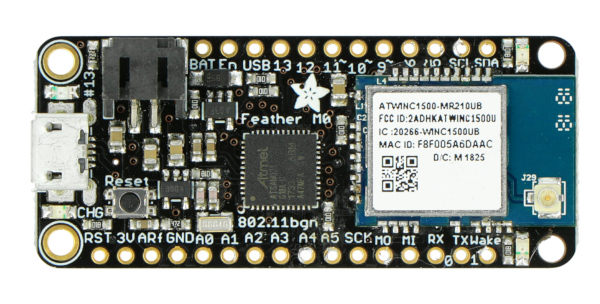 Adafruit Feather M0 WiFi 32-bit, arduino, moduł,kontroler,