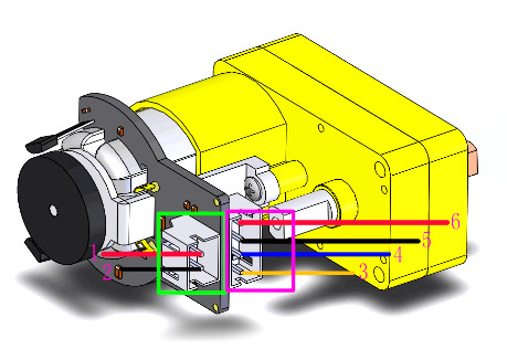 Silnik z przekładnią 120:1 6V 160RPM + enkoder SJ01