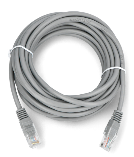 Przewód sieciowy Ethernet Patchcord UTP 5e 20 m - szary