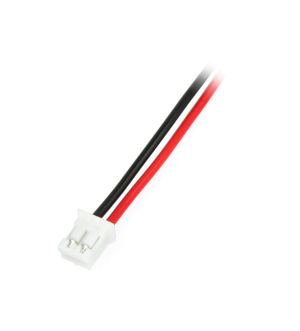 Wtyk JST prosty 2-pinowy, raster 2,0 mm z przewodem