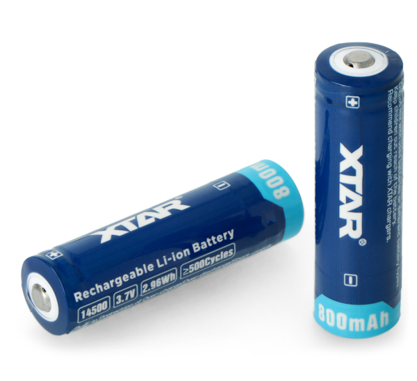 Ogniwo 14500 Li-Ion Xtar 800mAh z zabezpieczeniami