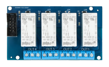 Tinycontrol GSMKON-010 - płytka przekaźników 4x 16 A/cewka 12 V do GSM/LAN kontrolera