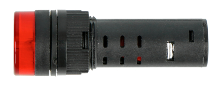 Kontrolka 230 V AC - 19 mm - czerwona z buzzerem