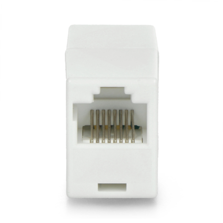 Złącze do łączenia kabli sieciowych RJ45 / 8P8C - białe