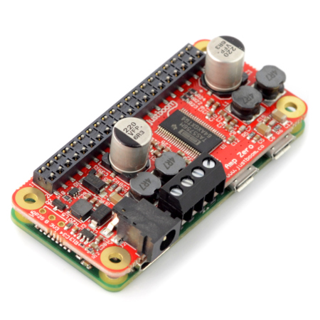 JustBoom Amp Zero - wzmacniacz klasy D 2 x 40 W do Raspberry Pi Zero/W