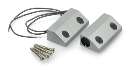 Czujnik magnetyczny - kontaktron CMD25 + śrubki.