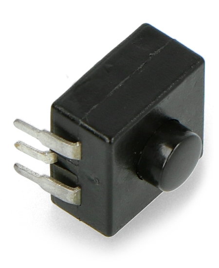 Przełącznik bistabilny ON-OFF PB-12A-3, okrągły 30 V / 1 A - czarny - 5 szt