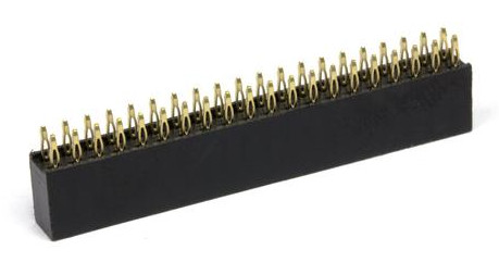 Listwa żeńska goldpin 2x20 raster 2,54mm dla Raspberry Pi - bez lutowania