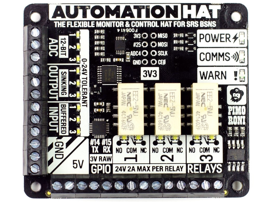 Automation Hat 3x przekaźnik + LED - rozszerzenie dla Raspberry Pi