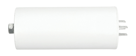 Kondensator silnikowy 100 uF / 450 V 55 x 128 mm z konektorami