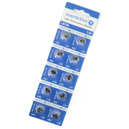 Bateria LR736, LR41, AG3 1,5 V everActive - 10 szt