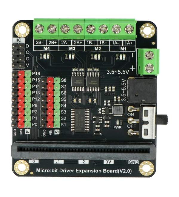 DFRobot - czterokanałowy sterownik silników 5,5 V / 1,5 A dla BBC micro:bit