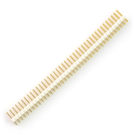 Wtyk goldpin 2x40 w kolorze białym.