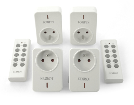 Gniazdo sieciowe Kemot URZ3471 sterowane pilotem - 4 szt