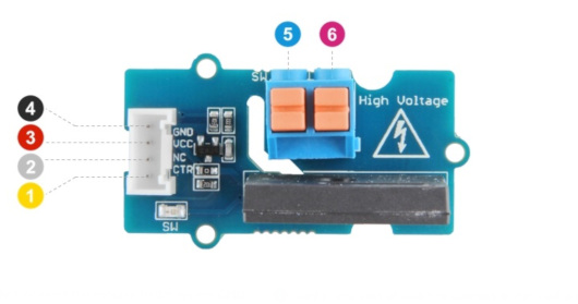 Solid state relay - wyprowadzenia