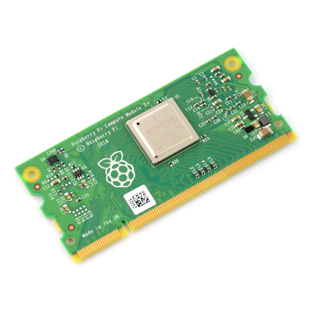 Raspberry Pi CM3+ - zminiaturyzowaną wersja popularnego minikomputera Raspberry Pi 3B+. Posiada możliwości klasycznej Maliny