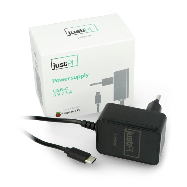 Zasilacz microUSB do Raspberry Pi 4B czarny