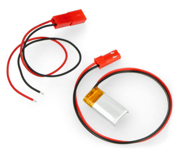 Akumulator Li-Pol Akyga 40mAh 1S 3,7V - złącze JST-BEC + gniazdo