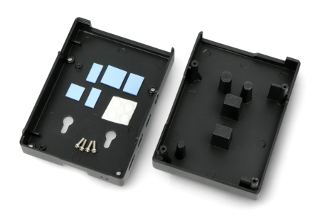Zawartość zestawu Obudowa Raspberry Pi model 4B - aluminiowa - LT-4BA04 - czarna
